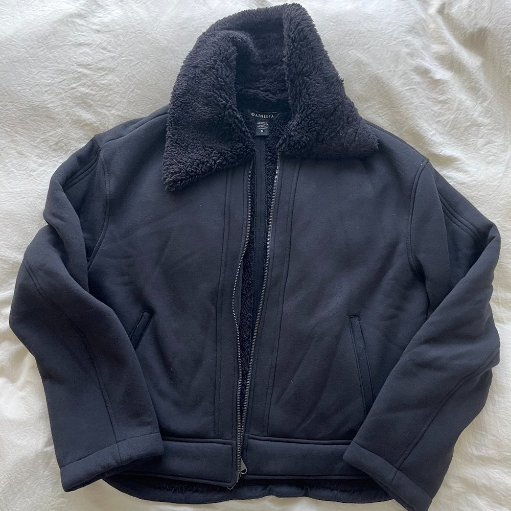 ATHLETA | Westbound Sherpa Jacket In Black SZ M